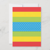 Carte De Remerciements Fête d'anniversaire tableau de craie Piscine Amuse (Dos)