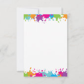 Carte De Remerciements Fête d'art artisanat peinture fête d'anniversaire (Dos)