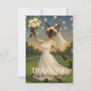 Carte De Remerciements Fête de Bachelorette de Golf pour les Amoureux de