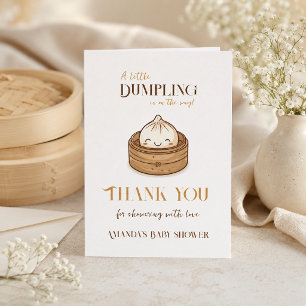 Carte De Remerciements Fête de bébé Asiatique Kawaii Dim Sum Petit Bao