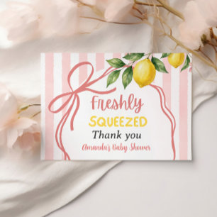 Carte De Remerciements Fête de Bébé au Citronnade Fraîchement Pressée Rub