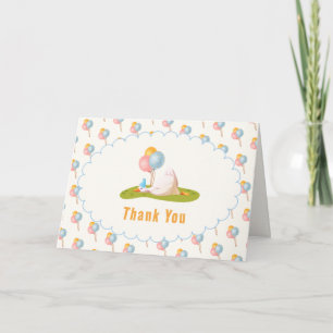 Carte De Remerciements Fête de bébé ballons colorés Prépa Silly Goose