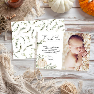 Carte De Remerciements Fête de bébé Citrouille Photo