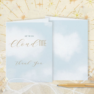 Carte De Remerciements Fête de bébé Cloud 9 Bleu Céleste