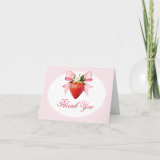 Carte De Remerciements Fête de Bébé Coquette Berry Sweet