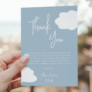 Carte De Remerciements Fête de bébé de genre neutre Cloud Nine