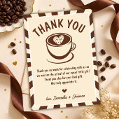 Carte De Remerciements Fête de Bébé : Le Café de Bébé Arrive