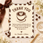 Carte De Remerciements Fête de Bébé : Le Café de Bébé Arrive