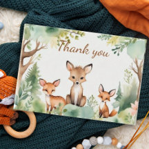 Fête de bébé neutre forêt de cerfs de bois