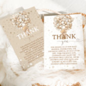 Carte De Remerciements Fête de bébé ours ballons 