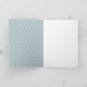 Carte De Remerciements Fête de bébé thème étoile de mer bleue poussiéreus (Intérieur)