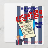 Carte De Remerciements Fête de célébration ÉNORME de Trump (Devant / Derrière)