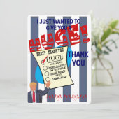 Carte De Remerciements Fête de célébration ÉNORME de Trump (Debout devant)