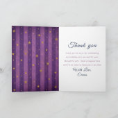 Carte De Remerciements Fête de cirque violet (Intérieur)