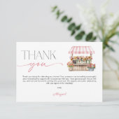 Carte De Remerciements Fête de douche de mariée Fraîche du Marché (Debout devant)