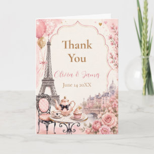 Carte De Remerciements Fête de fiançailles à Paris