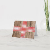 Carte De Remerciements Fête de fiançailles de couples rustiques avec écre (Dos)