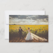 Carte De Remerciements Fête de fiançailles Rétro Rustique (Dos)