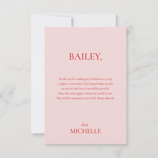 Carte De Remerciements Fête de Fille de Cocktail Rétro (Dos)