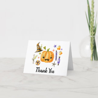 Carte De Remerciements Fête de Halloween Spooktacular Citrouille Boo Mign