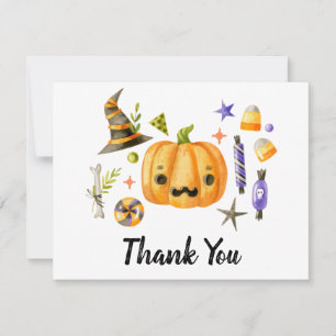 Carte De Remerciements Fête de Halloween Spooktacular Citrouille Boo Mign