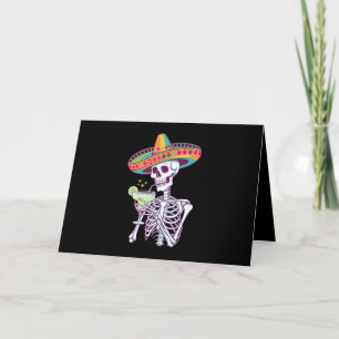 Carte De Remerciements Fête de la Margarita de la Fête des Morts Mexicain