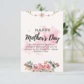 Carte De Remerciements fête de la mère heureuse (Debout devant)