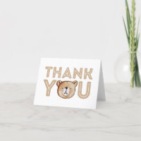 Carte de remerciements | Fête de l'ours