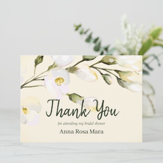 Carte De Remerciements *~* Fête de mariage aquarelle rose de plage Rouge (Debout devant)