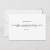 Carte De Remerciements Fête de mariage au script rose (Dos)