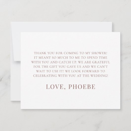 Carte De Remerciements Fête de mariage champêtre aquarelle bohème plat (Dos)