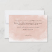 Carte De Remerciements Fête de mariage champêtre avec des roses bourguign (Dos)