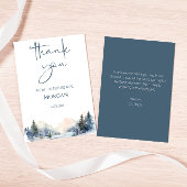 Carte De Remerciements Fête de mariage champêtre en forêt hivernale