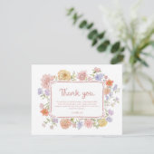 Carte De Remerciements Fête de mariage champêtre et fantaisiste  (Debout devant)