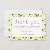 Carte De Remerciements Fête de mariage Citron Citrus (Devant)