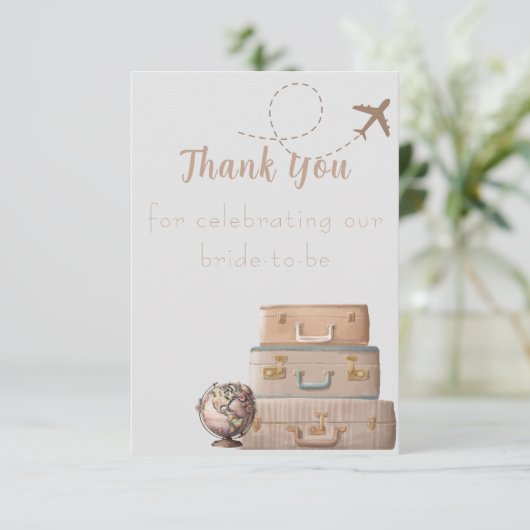 Carte De Remerciements Fête de mariage de Mademoiselle à Madame (Debout devant)