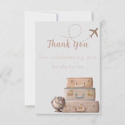 Carte De Remerciements Fête de mariage de Mlle à Mme  (Devant)