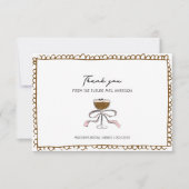 Carte De Remerciements Fête de Mariage Dessinée à la Main Espresso Martin (Devant)