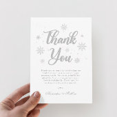 Carte De Remerciements Fête de mariage d'hiver