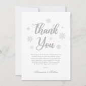 Carte De Remerciements Fête de mariage d'hiver (Devant)