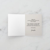 Carte De Remerciements Fête de Mariage Élégante Perles et Prosecco (Intérieur)