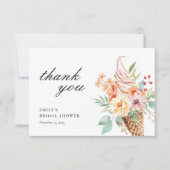 Carte De Remerciements Fête de Mariage : Elle a été prise en charge (Devant)