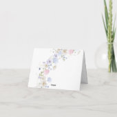 Carte De Remerciements Fête de Mariage Fleurs Sauvages Rose Violet Printe (Dos)