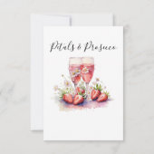 Carte De Remerciements Fête de mariage floral aux fraises Petals & Prosec (Dos)