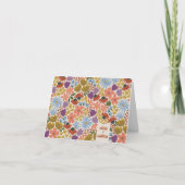 Carte De Remerciements Fête de mariage floral personnalisée (Devant)