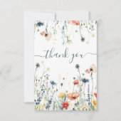 Carte De Remerciements Fête de mariage floral vibrant (Devant)