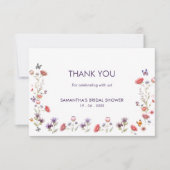 Carte De Remerciements Fête de mariage Lavande Sauvage un Nouveau Chapitr (Devant)