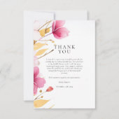 Carte De Remerciements Fête de mariage Love is in Bloom (Devant)