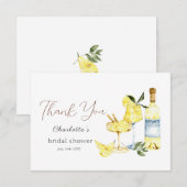 Carte De Remerciements Fête de mariage Love Limoncello Cocktail  (Devant / Derrière)