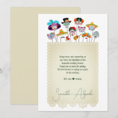 Carte De Remerciements Fête de mariage mexicano pour couples: Margs et ma (Devant / Derrière)